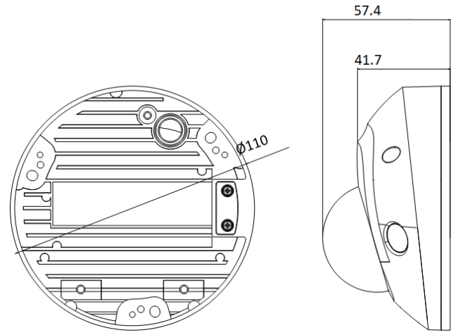 NBLC-2432F-MASD - 4Мп Уличная мини-купольная IP-камера c  подсветкой до 30 м