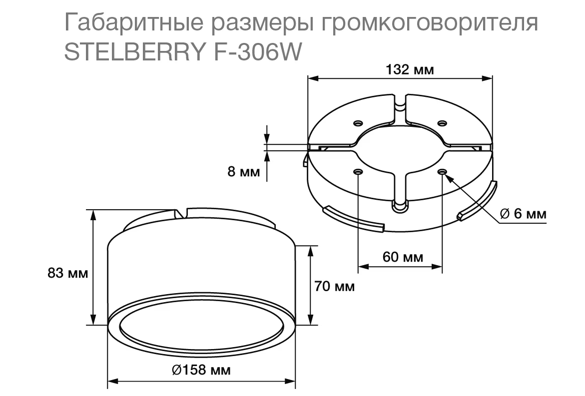 Stelberry F-306W Потолочно-настенный громкоговоритель