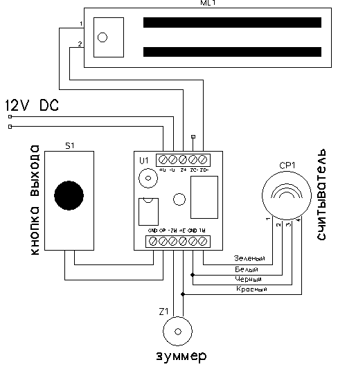 UDG/LCM-KM Модуль контроллера электрозамка