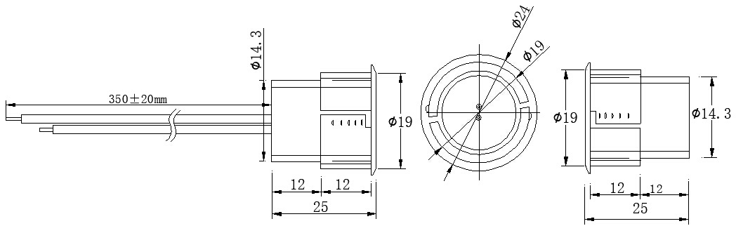 ST-DM030NCNO-WT  Извещатель магнитоконтактный