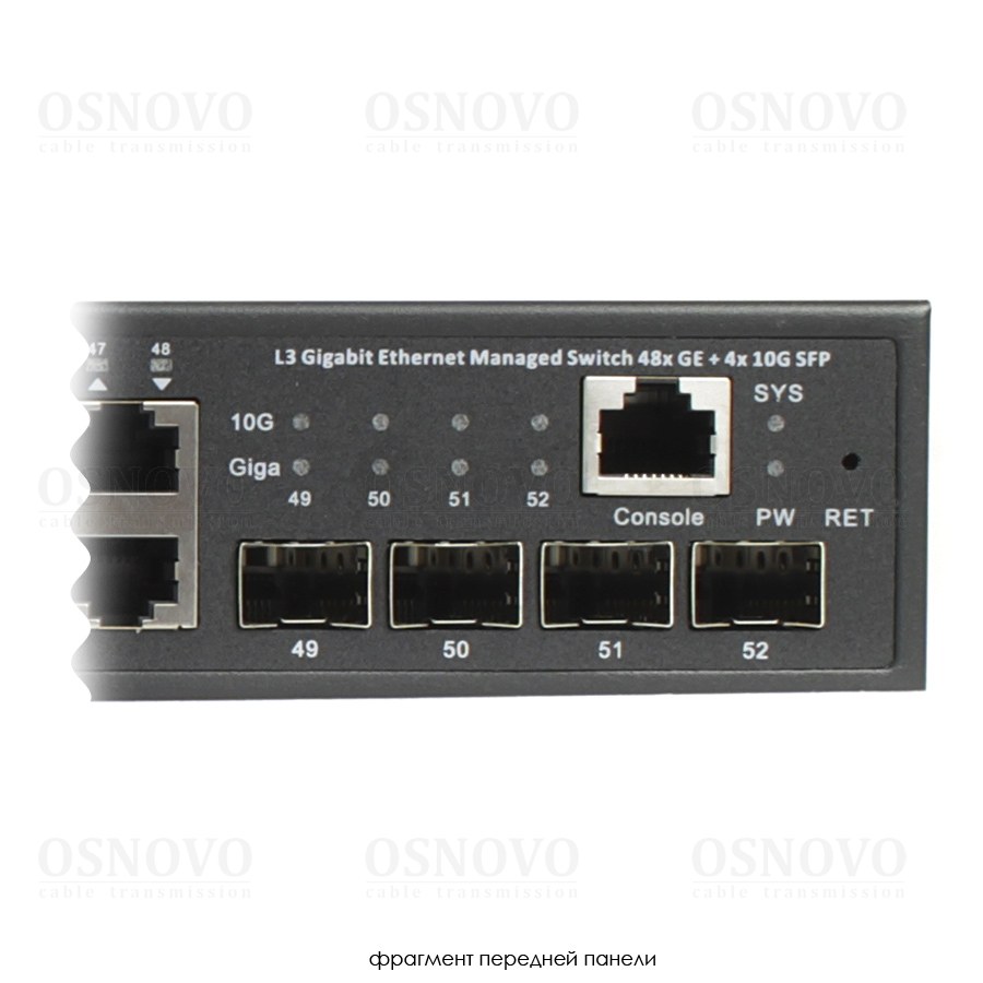 SW-48G4X-1L Управляемый L3 коммутатор Gigabit Ethernet  