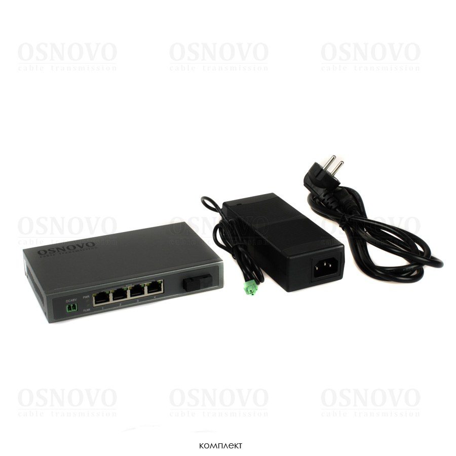 SW-80401S5b/B PoE коммутатор Gigabit Ethernet на 4 порта