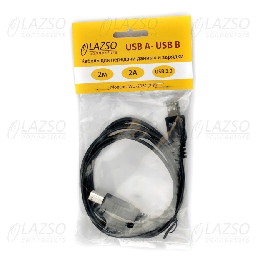 LAZSO WU-203C(2m) Кабель для передачи данных и зарядки USB2.0 (USB-B)