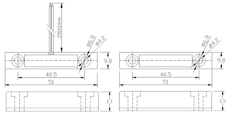 ST-DM122NO-BR Извещатель магнитоконтактный