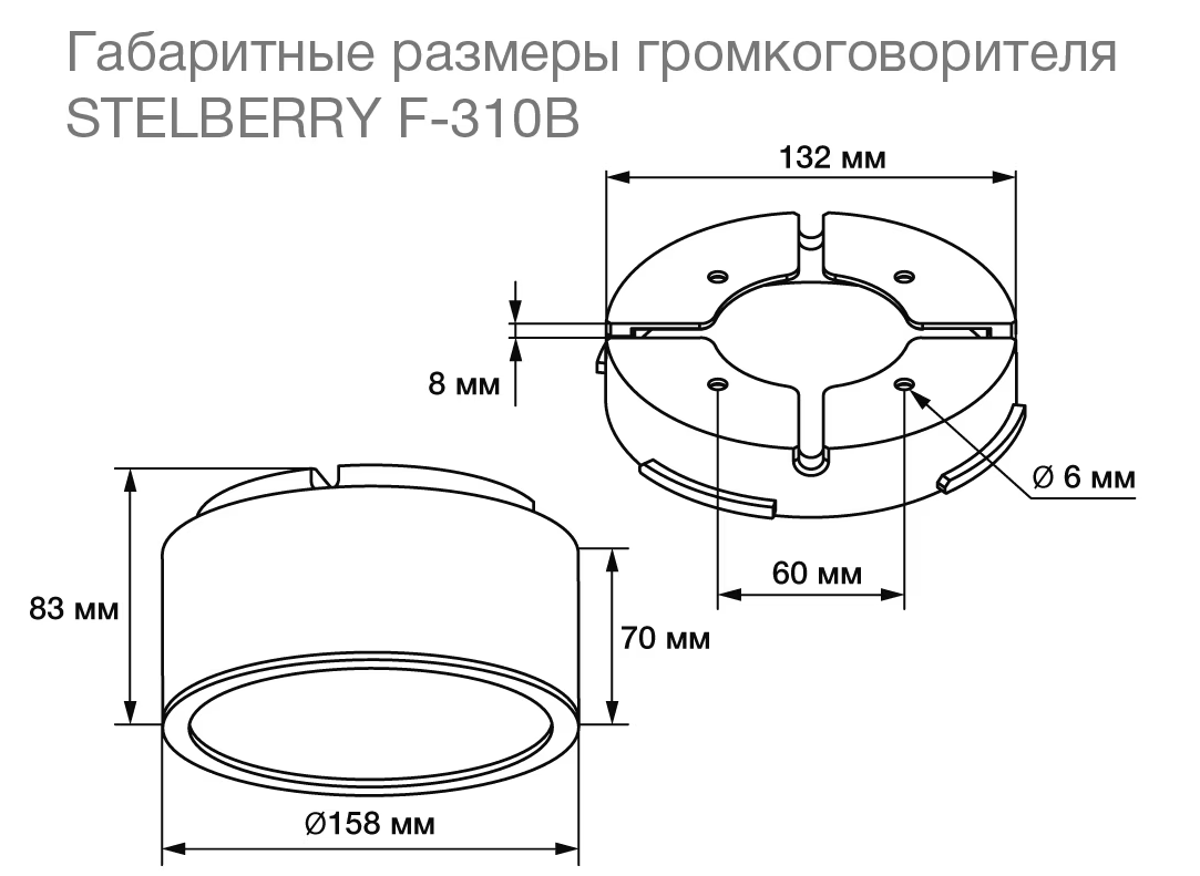 Stelberry F-310B Потолочно-настенный громкоговоритель