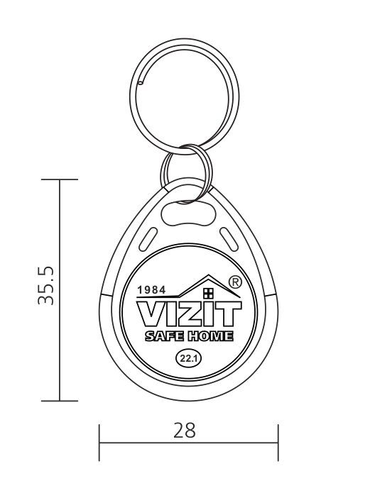 VIZIT-RF7.1 Радиочастотный ключ-идентификатор