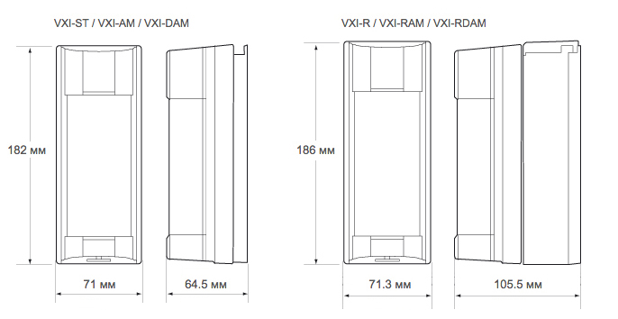 VXI-DAM Извещатель охранный оптико-электронный комбинированный