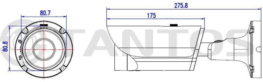 TSi-Pn525VZ Уличная 5 Мп IP видеокамера