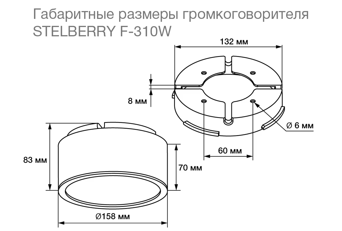 Stelberry F-310W Потолочно-настенный громкоговоритель