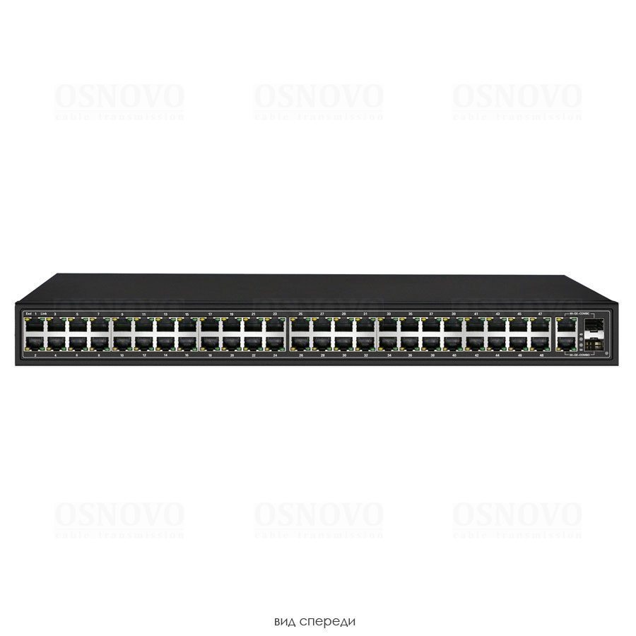 SW-64822(700W) PoE коммутатор Fast Ethernet на 48 x  RJ45 + 2 x  GE Combo uplink портов