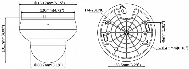 NBLC-4204Z-MSDV2 - 2Мп уличная поворотная IP-камера c  подсветкой до 20 м