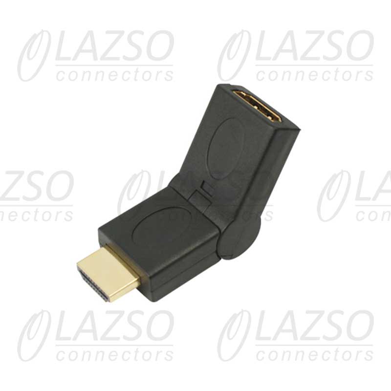 LAZSO APHH10/AA(S) Переходник HDMI штекер(А)/ HDMI розетка(А), поворотный.