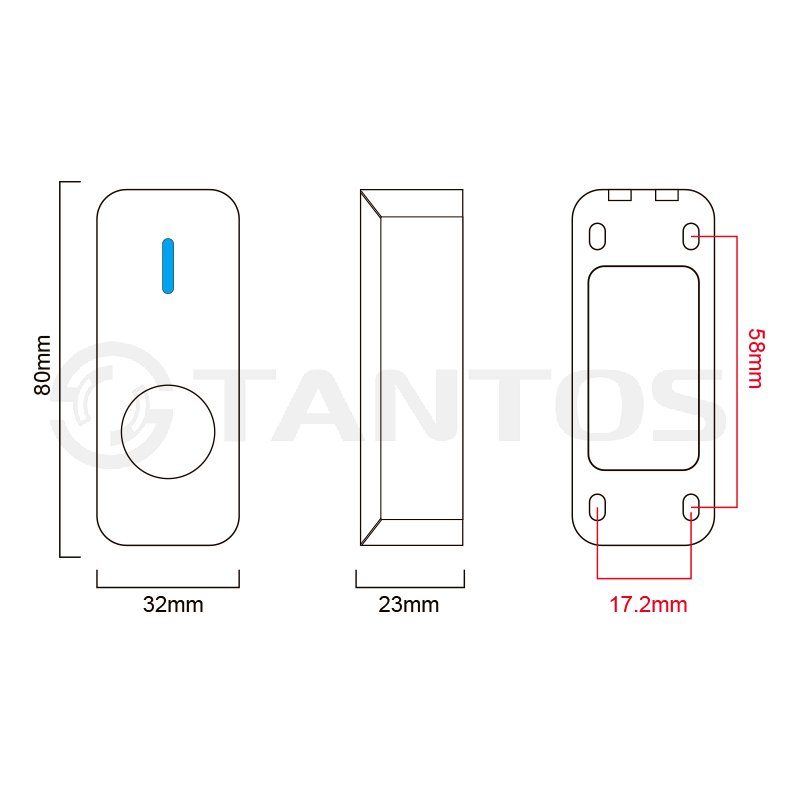 TS-NoTouch IP68 Кнопка выхода бесконтактная