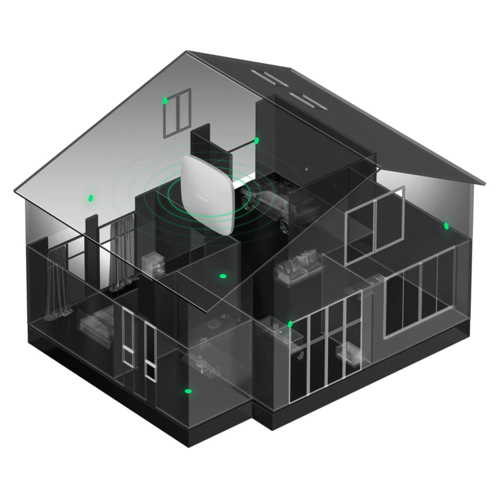 Ajax ReX range extender white Ретранслятор сигнала системы безопасности