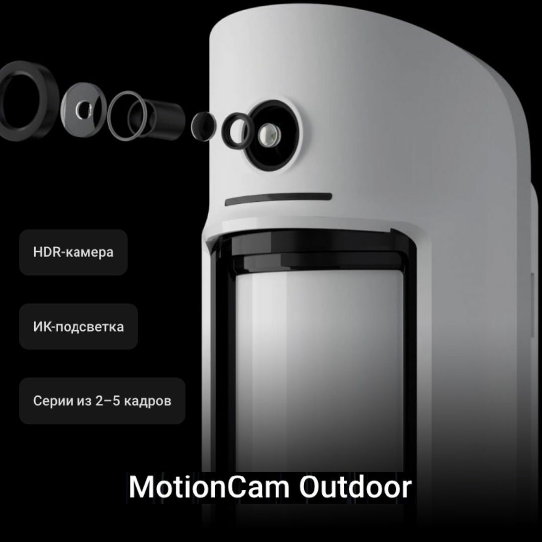 Беспроводной уличный датчик движения Ajax MotionCam Outdoor