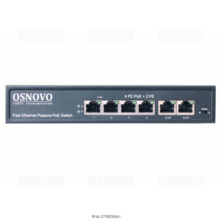 SW-20600/A(80W) Passive PoE коммутатор Fast Ethernet на 6 портов