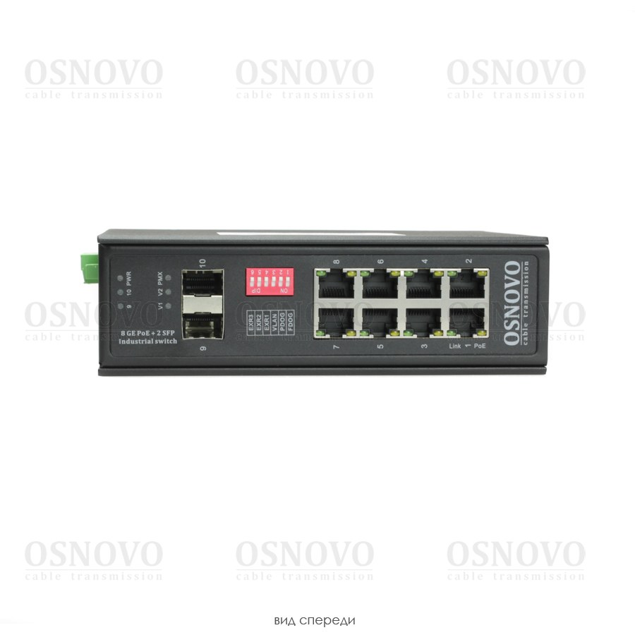 Промышленный HiPoE коммутатор SW-80802/I(Port 90W, 300W)