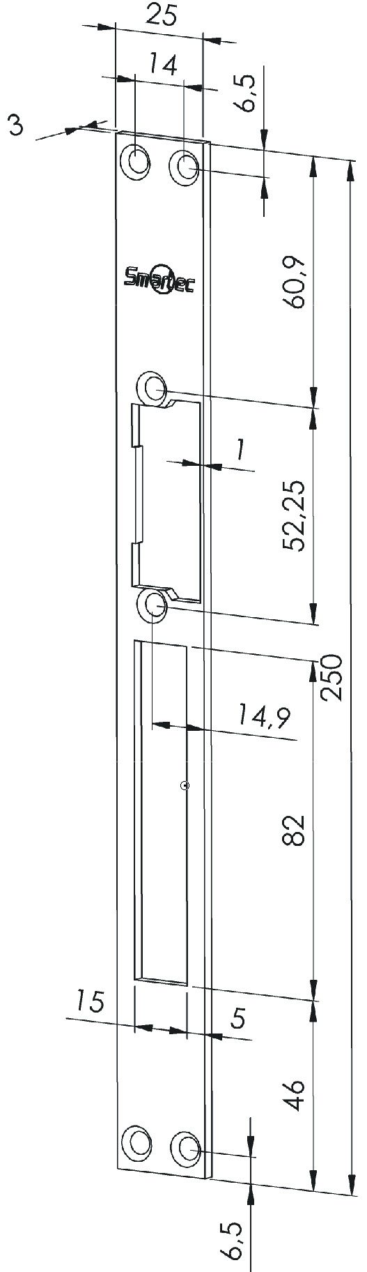 ST-SL502SP Запорная планка для защелок 