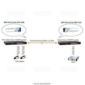 SFP-S1LC13-G-1310-1550  Оптический SFP модуль