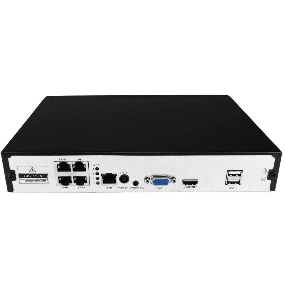 TRASSIR NVR-1104P V2 Сетевой 4-канальный PoE видеорегистратор