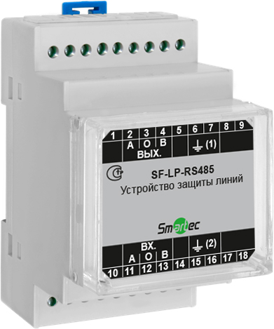 SF-LP-RS485-DIN Устройство защиты интерфейсной линии RS-485 (грозозащита)