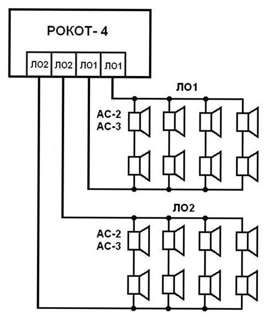 1 схема л. Рокот-4 схема подключения. Рокот 2 схема подключения динамиков. Схема подключения динамиков оповещения. Соната-3 схема подключения динамиков.